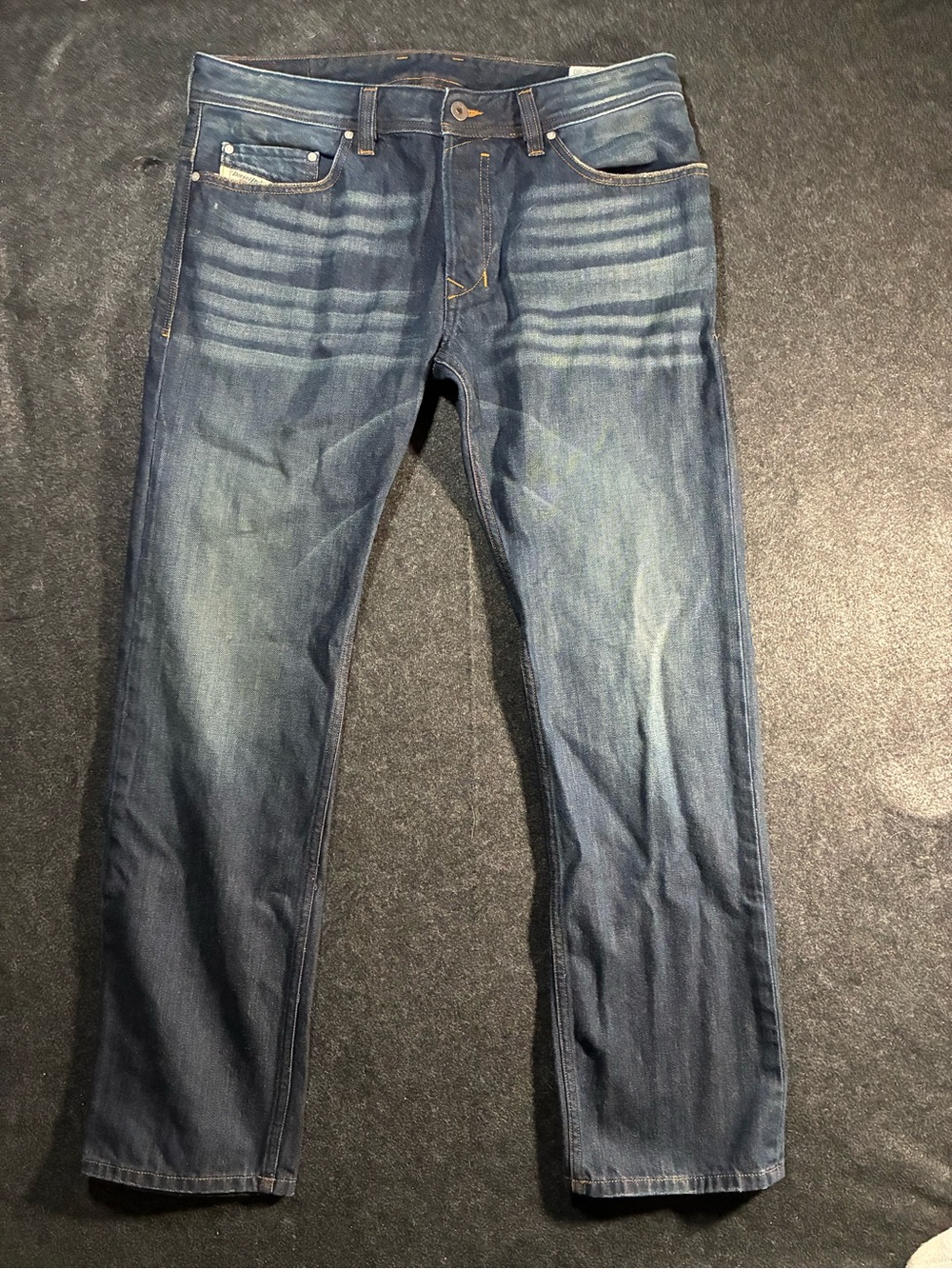 Diesel Men's Faded Indigo Straight Jeans